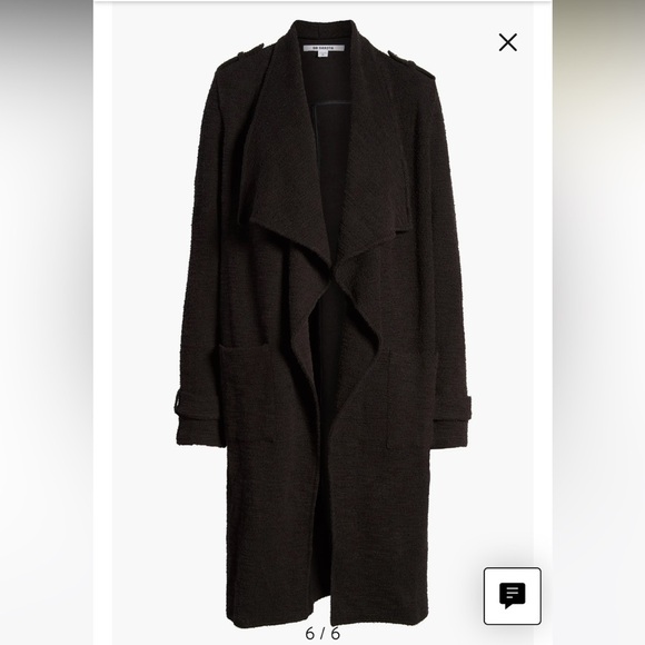 BB Dakota Revolution Drapey Bouclé Trench Coat - Picture 4 of 10